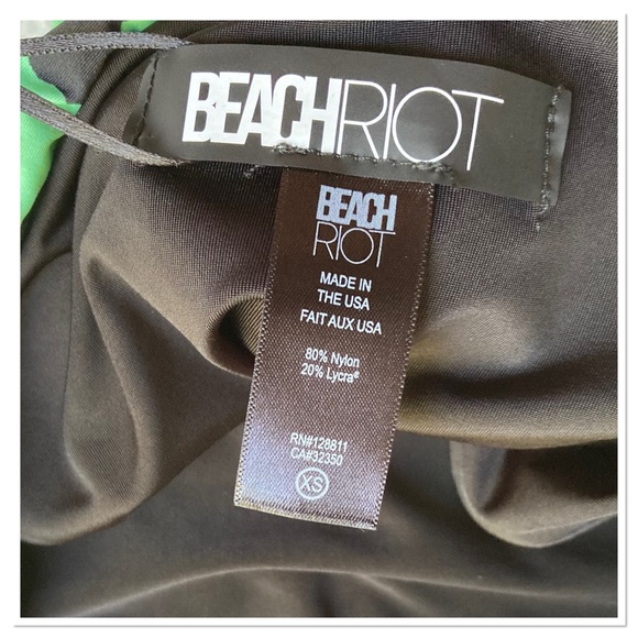 NWT Beach Riot Monokini High Cut Swimsuit Green Black Size XS - Picture 10 of 13